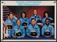 3k400 CHALLENGERS WE REMEMBER 24x32 commercial poster '86 crew from the tragic shuttle disaster