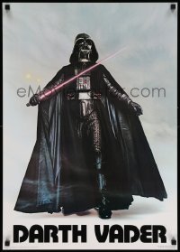 3k402 DARTH VADER 20x28 commercial poster '77 image of Sith Lord w/ lightsaber by Bob Seidemann!