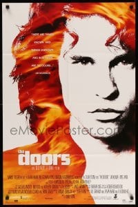 3k403 DOORS 23x35 commercial poster '90 cool image of Val Kilmer as Jim Morrison, Oliver Stone!