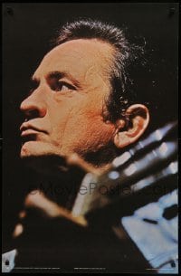 3k365 JOHNNY CASH 25x38 English commercial poster '71 cool super close up with guitar!