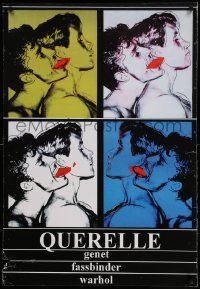 3k375 QUERELLE 27x39 German commercial '80s Fassbinder & Genet, four color art by Andy Warhol