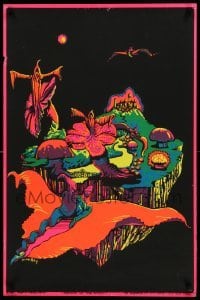 3k421 SEASON OF THE WITCH 22x34 commercial poster '68 blacklight art by Ron Walotsky!