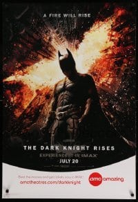 3k601 DARK KNIGHT RISES IMAX teaser DS 1sh '12 Christian Bale as Batman, AMC theatres!