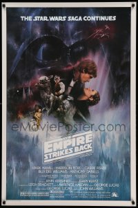 3k631 EMPIRE STRIKES BACK studio style 1sh '80 classic Gone With The Wind style art by Roger Kastel!