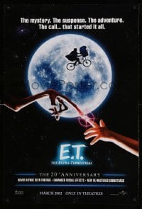 3k628 E.T. THE EXTRA TERRESTRIAL teaser DS 1sh R02 Drew Barrymore, Spielberg, bike over the moon!