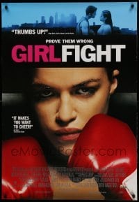 3k460 GIRLFIGHT 27x39 Canadian video poster '00 Michelle Rodriguez, Tirelli, girl boxing image!