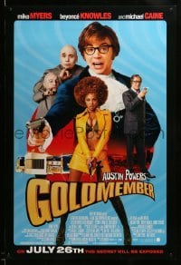 3k660 GOLDMEMBER advance DS 1sh '02 Mike Myers as Austin Powers, Michael Caine, Beyonce Knowles!