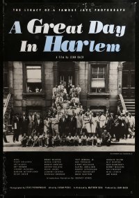 3k669 GREAT DAY IN HARLEM 1sh '94 great portrait of jazz musicians & family in New York!