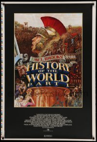 3k690 HISTORY OF THE WORLD PART I printer's test studio style 1sh '81 gladiator Mel Brooks by Alvin