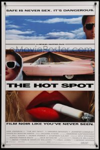 3k701 HOT SPOT 1sh '90 cool close up smoking & Cadillac image, directed by Dennis Hopper!