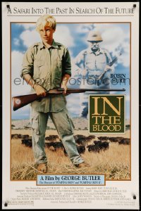 3k715 IN THE BLOOD 1sh '90 Theodore Roosevelt, safari into the past in search of the future!