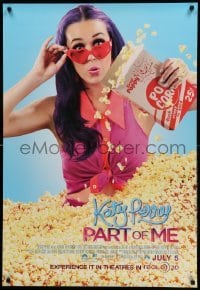 3k731 KATY PERRY: PART OF ME advance DS 1sh '12 sexy pop singer Katy Perry in lots of popcorn!