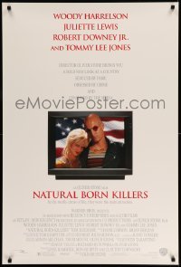 3k794 NATURAL BORN KILLERS DS 1sh '94 Oliver Stone, Woody Harrelson & Juliette Lewis on TV!