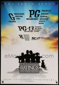 3k839 RATINGS ARE YOUR FRIEND 1sh '00 MPAA film rating informational poster!