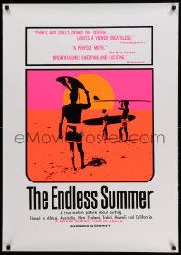 3k441 ENDLESS SUMMER 29x40 REPRO poster '90s John Van Hamersveld, surfing classic!