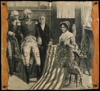 3k225 GEORGE WASHINGTON/BETSY ROSS INCOMPLETE 3sh 1900s she's making the first flag for him!