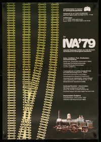 3k318 IVA '79 23x33 German special '79 really cool train railroad and track artwork and image!