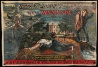 3k202 JOHN A. STEVENS 28x41 stage poster 1900s from the play The New Unknown: A River Mystery!