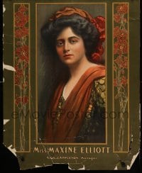 3k229 MAXINE ELLIOT 25x33 special 1905 the great stage beauty, she owned her own Broadway theater!
