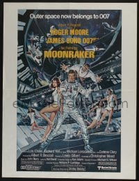 3k327 MOONRAKER 21x27 special '79 art of Roger Moore as James Bond & sexy babes by Goozee!
