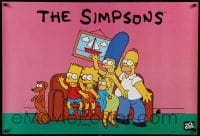 3k437 SIMPSONS horizontal tv poster '94 Matt Groening, artwork of TV's favorite family on couch!