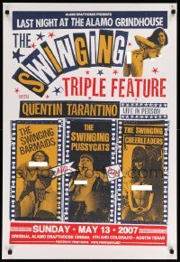 3k015 SWINGING TRIPLE FEATURE 25x35 art print '07 Alamo Drafthouse, Print Mafia, Tarantino!