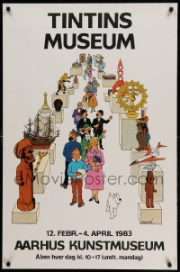 3k254 TINTINS MUSEUM exhibition 26x39 Belgian museum/art exhibition '83 art by Georges Herge Remi!