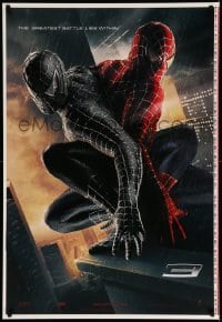 3k887 SPIDER-MAN 3 printer's test teaser DS 1sh '07 Sam Raimi, greatest battle, red/black suits!
