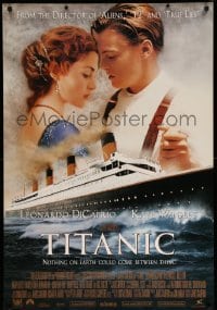 3k954 TITANIC style B int'l DS 1sh '97 Leonardo DiCaprio, Kate Winslet, James Cameron!