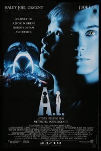 3m001 A.I. ARTIFICIAL INTELLIGENCE advance Belgian '01 Spielberg, Haley Joel Osment, Jude Law!