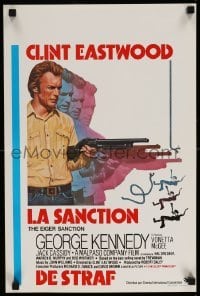 3m049 EIGER SANCTION Belgian '75 cool multiple images of Clint Eastwood w/shotgun!