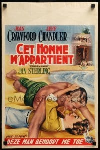 3m054 FEMALE ON THE BEACH Belgian '55 Joan Crawford, Jeff Chandler, Jan Sterling!