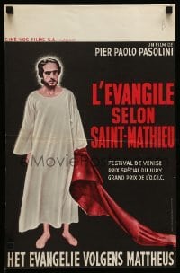 3m064 GOSPEL ACCORDING TO ST. MATTHEW Belgian '65 Pier Paolo Pasolini, art of Jesus Christ!