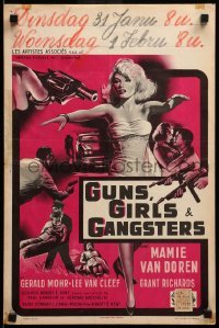 3m068 GUNS, GIRLS & GANGSTERS Belgian '59 sexy bad Mamie Van Doren is a hell-cat on the prowl!