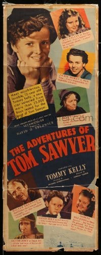 3m406 ADVENTURES OF TOM SAWYER insert '38 Tommy Kelly as Mark Twain's classic character!