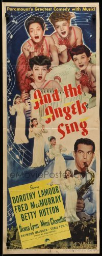 3m413 AND THE ANGELS SING insert '44 Fred MacMurray with Dorothy Lamour & sexy band!