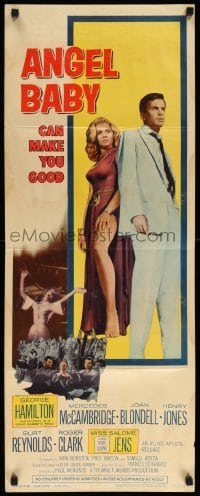 3m414 ANGEL BABY insert '61 full-length George Hamilton standing with sexiest Salome Jens!