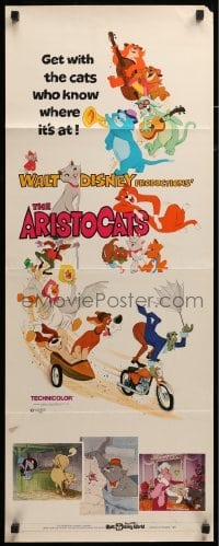 3m419 ARISTOCATS insert '71 Walt Disney feline jazz musical cartoon, great image!