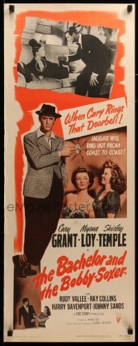 3m424 BACHELOR & THE BOBBY-SOXER insert R52 Cary Grant dates Shirley Temple & sexy Myrna Loy!