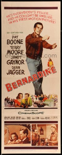 3m436 BERNARDINE insert '57 art of America's new boyfriend Pat Boone, on the screen!
