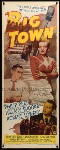 3m442 BIG TOWN insert '46 Philip Reed & Hillary Brooke, from radio show that thrilled millions!