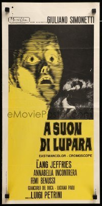 3m202 A SUON DI LUPARA Italian locandina '67 Lang Jeffries, mafia violence, Papuzza art!