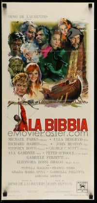 3m220 BIBLE Italian locandina '67 La Bibbia, Cesslon art of John Huston, Boyd, Ava Gardner!