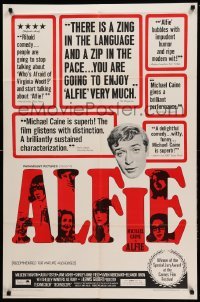 3p027 ALFIE 1sh '66 British cad Michael Caine loves them & leaves them, ask any girl!