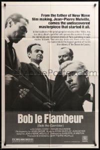 3p099 BOB LE FLAMBEUR 1sh '82 Jean-Pierre Melville, Isabelle Corey, Daniel Cauchy