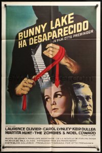 3p117 BUNNY LAKE IS MISSING Spanish/US 1sh '65 directed by Otto Preminger, different art of cast!
