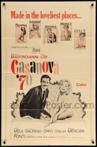 3p131 CASANOVA '70 1sh '65 Marcello Mastroianni, super sexy Virna Lisi!