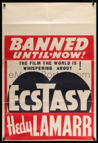3p226 ECSTASY 1sh R44 Hedy Lamarr's early nudie the world is whispering about, banned until now!