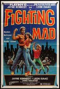 3p262 FIGHTING MAD 1sh '78 Leon & Jayne Kennedy, beaten, betrayed, and bustin' loose!