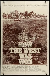 3p396 HOW THE WEST WAS WON 1sh R70 John Ford epic, Debbie Reynolds, Gregory Peck & all-star cast!